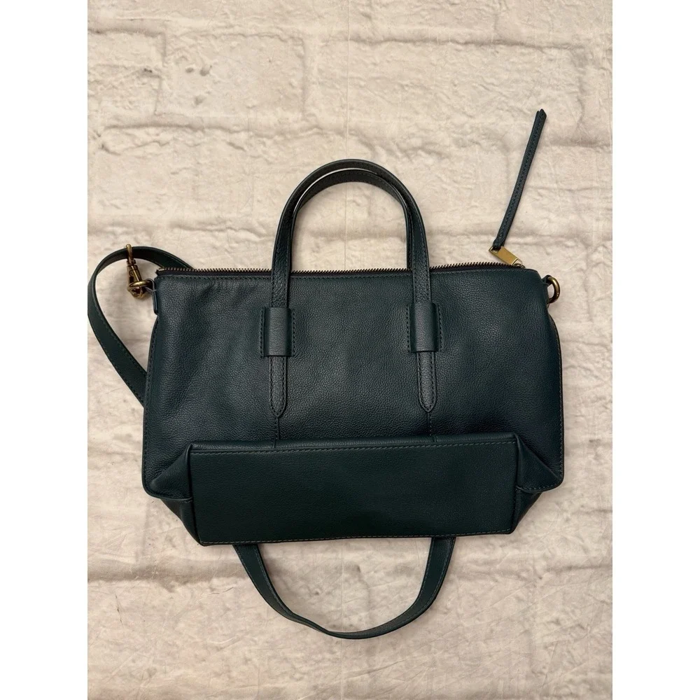 Fossil Skylar Satchel Crossbody Green Leather Handbag‎  $198 F